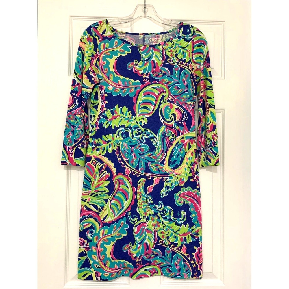 Lilly Pulitzer Marlowe Tee T-Shirt Shift Dress Toucan Play sz XXS 00 0 - Picture 2 of 8